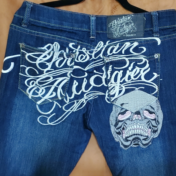 Vintage 🦄 RARE Christian Audigier jeans - Picture 1 of 4
